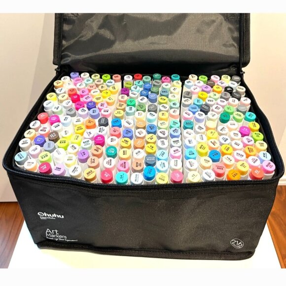 Ohuhu 216 Honlulu Color Dual Tips Alcohol Art Markers - Picture 1 of 7